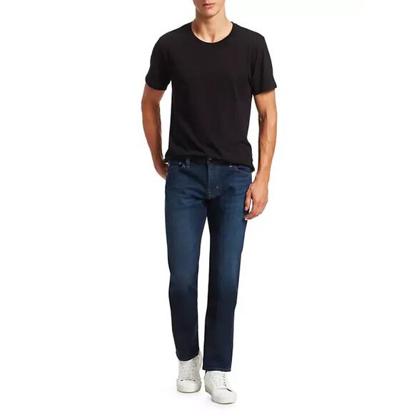 AG Adriano Goldschmied‎ Jeans Mens 38x34 Blue Straight Stretch Mid Rise Denim - Picture 1 of 14